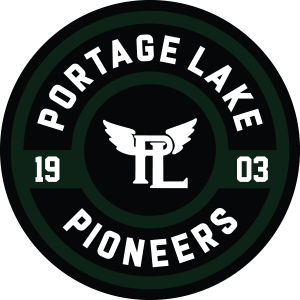 Portage Lake Pioneers logo